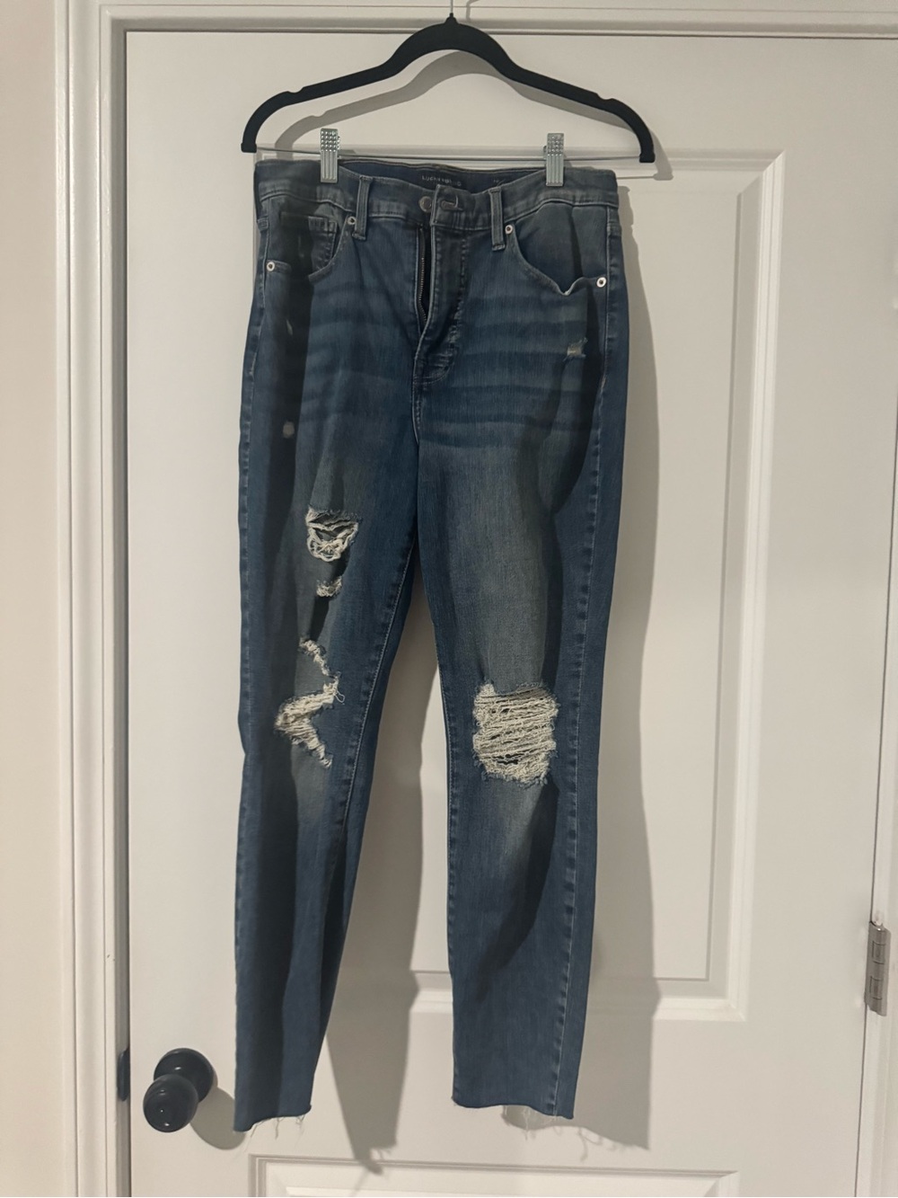 Lucky Brand Skinny Distressed Blue Jeans
